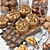 Decadent Chocolate Muffins & Nuts 3D model small image 4