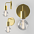 Sleek Brass Wall Bracket Light 3D model small image 2