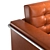 Luxury Cognac Leather Chair 3D model small image 2