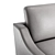 Stylish Stainless Leather Armchair 3D model small image 2