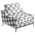 Stylish Stainless Leather Armchair 3D model small image 3