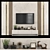  65" TV Wall Set, Vray-Compatible 3D model small image 1