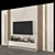  65" TV Wall Set, Vray-Compatible 3D model small image 2