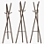 Sleek Wooden Coat Rack Stand 3D model small image 3