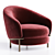 Luxurious Leather Lloyd Armchair 3D model small image 2