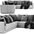 Modern L-Shaped West Elm Sofa 3D model small image 2