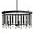 Elegant Piper Drum Chandelier Chechrome 3D model small image 1