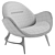 Modern Gryfino Armchair in Slate Grey 3D model small image 7