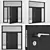 Corona Aluminum Door Model 26 3D model small image 3