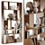 Decorative Shelving Set with Sculptures 3D model small image 1