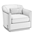 Elegant Chaddock Jane Armchair 3D model small image 5