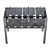 Centimeter-Sized Charcoal BBQ Grill 3D model small image 2