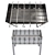 Centimeter-Sized Charcoal BBQ Grill 3D model small image 4