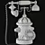 Vintage Fire Hydrant Telephone Art 3D model small image 5