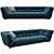 Bolt Sofa by Kaza 3D model small image 1