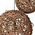 Modern Wicker Lamp with Textures 3D model small image 2