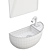 Modern Bathroom Fixture Set, Polygons: 4348 3D model small image 3