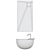 Modern Bathroom Fixture Set, Polygons: 4348 3D model small image 4