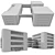 Modern Building Elements Model Kit 3D model small image 7