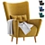 Modern Yellow Armchair Nosta Divan 3D model small image 1