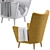 Modern Yellow Armchair Nosta Divan 3D model small image 7