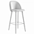 Elegant Velvet Bar Stool Trio 3D model small image 5