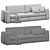 Modern Designer Sofa Andy by CTS 3D model small image 5