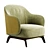 Minimalist Poliform Kaori Armchair 3D model small image 3