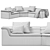 Retro Float Sofa Design Sarah 3D model small image 4