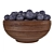 Blueberry Wood Bowl 11cm Diameter 3D model small image 2