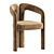 Velvet Fabric Dudet Chair Cassina 3D model small image 3