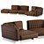 Sleek and Versatile Minotti Sofa 3D model small image 2