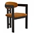 Luxurious Neo Velvet Armchair 3D model small image 4