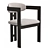 Luxurious Neo Velvet Armchair 3D model small image 6