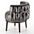 Nordic Style Armchair 3D Model 3D model small image 2