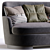 Elegant Jacques MINOTTI Sofa 3D model small image 4