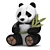 Soft Panda Plush Toy 3D model small image 4