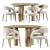 Elegant Dining Set: Mojave Table & Joel Chair 3D model small image 1