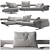 Elegant Flexform Wing Sofa 3D model small image 1