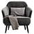 Modern Minotti Leslie Armchairs Set 3D model small image 3