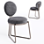  Elegant Modern Double-T Chair 3D model small image 1