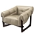 Retro Brazilian Style Armchair 3D model small image 1