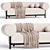 JUMBO Fabric Sofa Sleek Contemporary 3D model small image 1