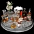 Luxury Whiskey Decanter Set No2 3D model small image 1