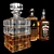 Luxury Whiskey Decanter Set No2 3D model small image 4