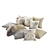 Fur Decorative Cushion Set 2 3D model small image 3