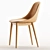 Modern Wood & Upholstered Chair 3D model small image 4