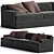 Meridiani James Large Sofa 3D model small image 1