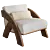 Sculptural Arc Lounge Chair 3D model small image 1