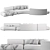 Sleek Curve 3D Sofa 3D model small image 3